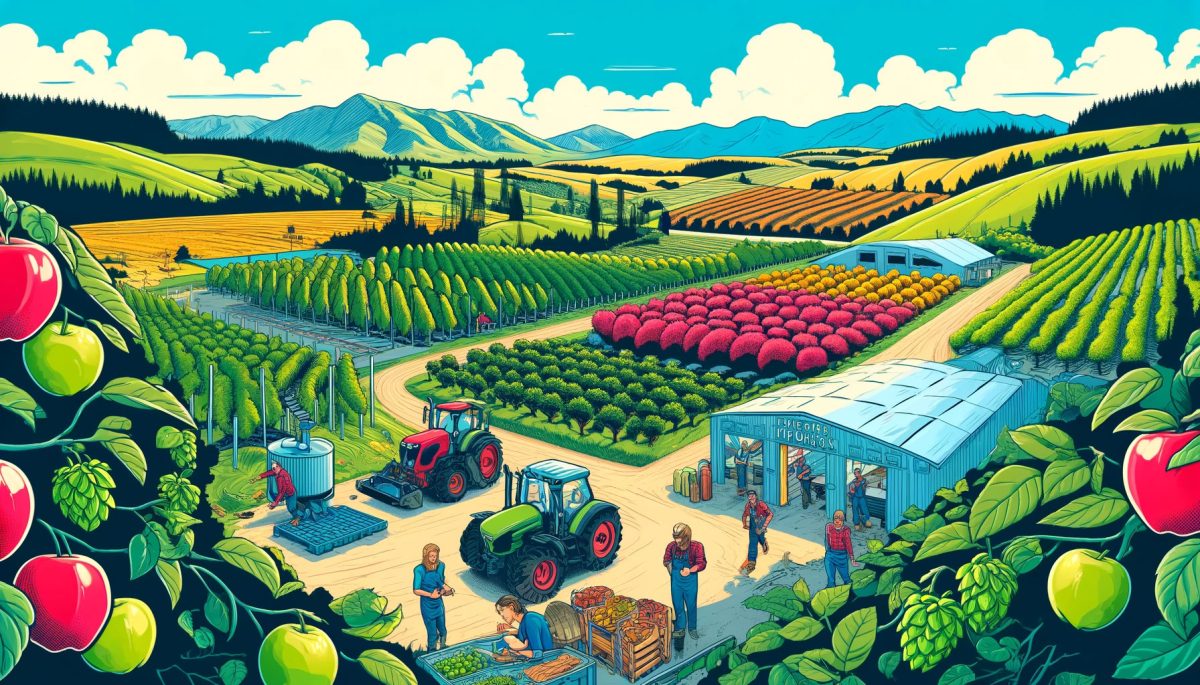 Hop work in Motueka - New Zealand Hop work in Motueka - New Zealand
